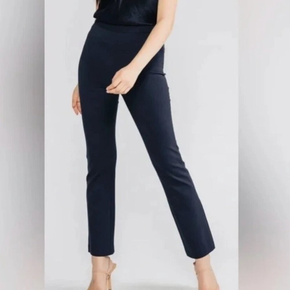 NWOT Chloe Kristyn Navy Navy Straight Leg Pointe Pant